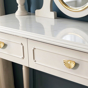 Light Luxury Brass Cabinet Pulls French <strong>Style</strong> Single Hole Gold <strong>Knobs</strong> for Wardrobe <strong>Drawer</strong> Cupboard - Product Image 6