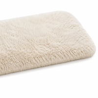 Coussin de banc sur mesure en fausse fourrure luxueuse, moelleuse et épaisse, en mousse haute densité, antidérapant, avec coutures soignées, pour intérieur
