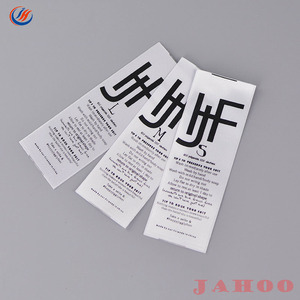 Mềm satin <span class=keywords><strong>polyester</strong></span> trung tâm gấp thân thiện với môi tùy chỉnh in may giặt nhãn chăm sóc - Product Image 2