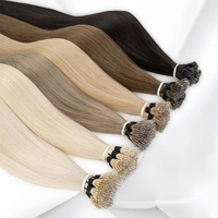 Prix de gros d'usine, extensions de cheveux humains de haute qualité, alignées sur les cuticules, nano anneaux, cheveux indiens bruts, 22 pouces, 24 pouces, extensions de cheveux I-tip, fournisseurs de cheveux