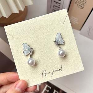 Cartes d'affichage de bijoux en papier avec logo personnalisé avant et arrière pour boucles d'oreilles, colliers et bagues étiquettes de bijoux personnalisées - Product Image 3