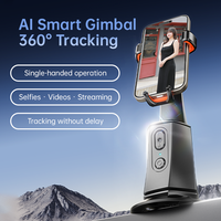 Support de Téléphone Rotatif à 360° avec Suivi Facial Automatique par IA, Stabilisateur Gimbal et Télécommande, Personnalisable
