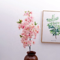 Dekorasi Pernikahan Qihao, Rangkaian Bunga Centerpiece, Bunga 3 Cabang, Bunga Sakura Buatan, Cabang Bunga Sakura Artifisial