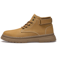 Chaussures de travail en cuir véritable grande taille, logo personnalisé, bottes décontractées d'extérieur, chaussures de marche pour hommes