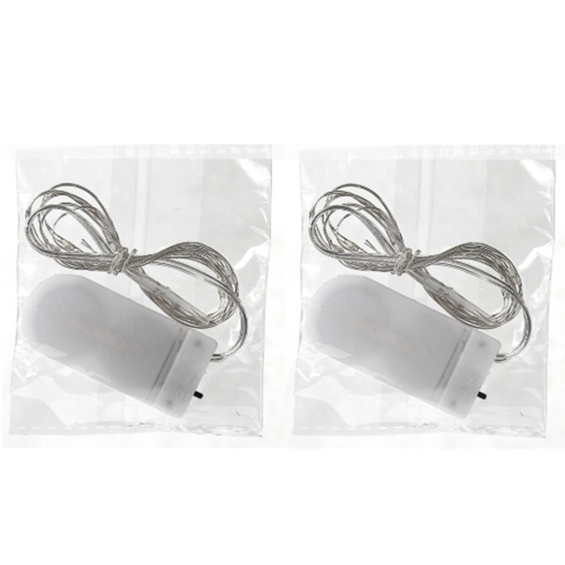 2m 20 LEDs Mini LED Fairy String Lights CR2032 Battery Operated Copper Wire Lights - JL