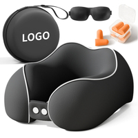Oreiller de voyage ergonomique en mousse à mémoire de forme en U, en soie glacée rafraîchissante, pour le bureau, la sieste, la voiture, l'avion et l'extérieur