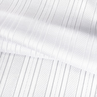 Tissu en maille jacquard 100 % polyester à rayures œil-de-perdrix, respirant et anti-transpiration, personnalisé en usine, vente en gros, pour vêtements de sport et tenues actives
