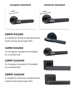 Nhà cung cấp vuông Side kéo sự riêng tư có khía sang trọng nội thất cửa xử lý Vàng <span class=keywords><strong>Door</strong></span> Handle <span class=keywords><strong>Lock</strong></span> Set - Product Image 5