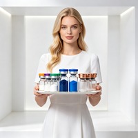 Poudre de tripeptide de cuivre GHK Cu de haute pureté (99%-99,9%) - Matière première cosmétique - CAS 89030955 - Formule moléculaire C14H21CuN6O6