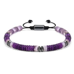 กำไลข้อมือลูกปัดสำหรับงานปาร์ตี้ทำจากหินธรรมชาติแบบปรับได้สำหรับผู้ชาย - Product Image 4