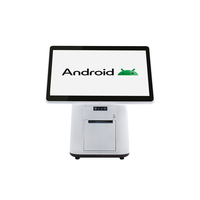 Système de point de vente tout-en-un Android 14 15.6 16 pouces RK3566 8 + 128 Go double écran avec imprimante pour hôtels restaurants