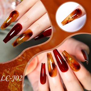 Ongles à presser Shining She – 6 couleurs : Rouge, Noir, Nude, Rose, Café, Marron Caramel, Transparent Effet <span class=keywords><strong>Gel</strong></span>ée – Faciles à poser, pour débutantes - Product Image 4