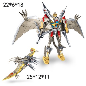 Robot de transformación de dinosaurio Tyrannosaurus <span class=keywords><strong>Pterosaur</strong></span> se transforma en Mecha Warrior - Product Image 5