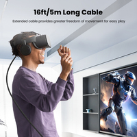 Câble de données VR Toocki 5m 2 en 1 Type-C vers USB-A, câble Type-C vers Type-C pour jeux VR