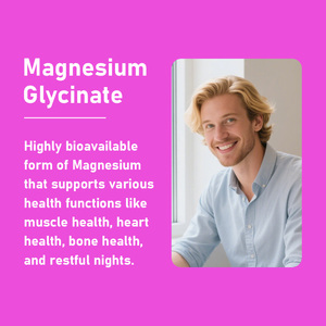 Best Seller Magnesium Glycinate <b>Supplement</b> Pure Elemental Magnesium Bisglycinate Capsules for Muscle Relaxation and Nerve Calm - Product Image 6