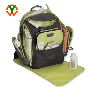 Bolsa de Pañales Multifuncional Personalizada con Logotipo, Bolsa de Viaje de Tela para Bebés, Mochila con Cambiador - Product Image 3