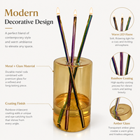 Lampe à huile sans fumée en métal moderne personnalisée avec tube en fibre de verre, mèches, liquide éternel, bougie brûlante, nouvelle lampe à huile personnalisée