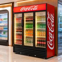 Mini-réfrigérateur commercial vertical sur mesure avec porte vitrée pour supermarché, équipement de réfrigération, vitrine à vin, refroidisseur de boissons