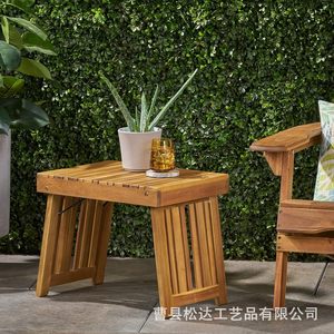 <b>Outdoor</b> folding wooden <b>side</b> <b>table</b>, foldable terrace alder wood <b>side</b> <b>table</b>, pool terrace small <b>outdoor</b> <b>table</b>. - Product Image 2