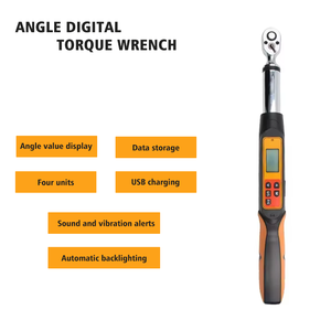 Clé dynamométrique à affichage numérique 85N réglable 3/8 DIY outil d'entretien automobile en acier au chrome-vanadium 0.01 Angle de précision - Product Image 4