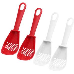 2 Pieces Mashed Drain <b>Colander</b> Grinding Ginger Garlic Spoon Kitchen Multi Functional Grinding Cooking Spoon - Product Image 1