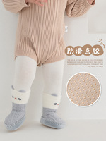 Herbst Winter Gestrickte Fleece-gefütterte Dicke Babyschuhe Socken Rutschfeste Kleinkind-Bodensocken Cartoon Weichsohlige Hausschuhe