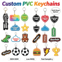 Porte-clés personnalisés en PVC, OEM ODM, faible MOQ, formes multiples, dessins animés, sport, nourriture, animaux, porte-clés 3D en caoutchouc souple en relief, pendentifs