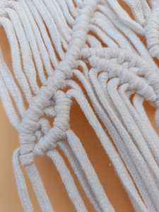 White Macrame <b>Curtain</b> Rope Wall Hanging Decorative Window <b>Drape</b> Home Decor - Product Image 2