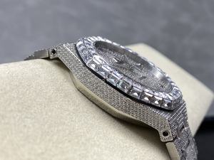 Montre sportive de plongée de qualité 5A, 41 mm, mécanique, mouvement Shanghai, ciel étoilé, diamant en forme de T glacé - Product Image 4