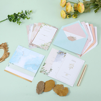 Carte de vœux de remerciement pour affaires design durable de luxe personnalisée en gros Invitations pour fête de mariage Carte de soins avec enveloppe