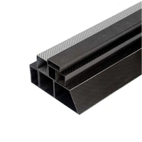 Tube carré en fibre de carbone brillant à module élevé, disponible en gros, usinable par CNC pour support de détection sur site
