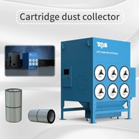 Système de nettoyage automatique horizontal industriel à jet pulsé, filtre à cartouche, dépoussiéreur pour soudage et polissage