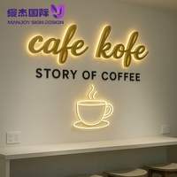 Enseigne lumineuse LED 3D personnalisée en métal avec lettres miroir pour réception d'entreprise, café, club, magasin, décoration