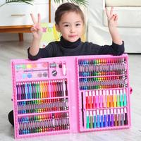 Juego de 150 Piezas de Acuarelas Lavables para Dibujar, Material Escolar para Niños y Estudiantes, Herramientas de Acuarela, Pinceles de Colores para Dibujar
