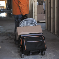 Sac à outils roulant robuste OEM, résistant à l'eau, grande capacité, chariot à roulettes pour électricien et construction