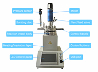 Hornillo de Síntesis Hidrotermal por Pirólisis a Escala de Laboratorio MHR100-E con Motor de Operación Automática