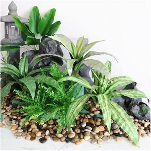 Planta Artificial para Decoración de Exteriores, Adornos de Fondo, Planta Artificial Decorativa para Pared de Oficina, Hoja Artificial - Product Image 1