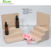 Support de présentation moderne à 3 niveaux en bois léger pour bouteilles et huiles essentielles, facile à assembler pour une utilisation sur bureau ou comptoir