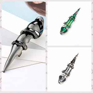 Мужское кольцо для ногтей Kingcome, золотистое кольцо в стиле хип-хоп, украшение для вечеринки, с персонализированным геометрическим дизайном, - Product Image 5