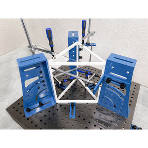 SteelEco GPPH Banco de soldadura con ruedas de 3x1,48 m, 8mm de espesor, agujeros de 16mm, rejilla de 50x50mm - Product Image 5