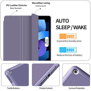 Étui de tablette à trois compartiments, résistant aux chocs, en PU et silicone, avec support pour stylet, pour <span class=keywords><strong>Samsung</strong></span> <span class=keywords><strong>Galaxy</strong></span> Tab A9 8,7 pouces - Product Image 5