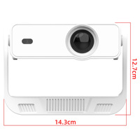 Proyector Portátil Android 14, Mini LED de Bolsillo, Cine en Casa, Corrección Trapezoidal Automática, Decodificación 720P 4K