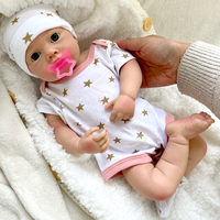 Poupée Bébé Reborn LouLou en Silicone Corps Entier avec Yeux Ouverts, 18 Pouces, Jouet Interactif Parent-Enfant