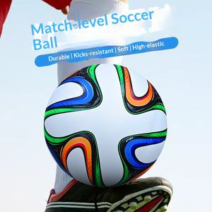 Op maat gemaakt voor voetbal nr. 5 PU machinaal gestikt logo CT model Henan volwassen training professionele voetbal - Product Image 3