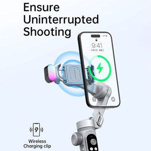 AOCHUAN Stabiles Aufnahme-RGB-Videoleuchte Multi-Geräte-Stabilisator Smart <span class=keywords><strong>XPro</strong></span> <span class=keywords><strong>3</strong></span>-Achsen Smartphone Gimbal-Stabilisator - Product Image 4