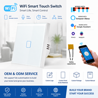 Interrupteur WiFi intelligent, norme européenne, verre trempé, IP20, prend en charge la commande vocale Alice, fonctionnement à distance via application, exclusif