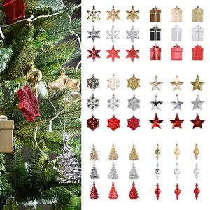 Hot Sale 6 Pcs/Set Of Christmas Decoration Snowflake Star Christmas Tree Hanging Decorations