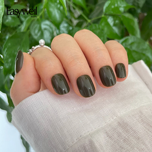 Easywell - Nuevas <span class=keywords><strong>Uñas</strong></span> Postizas Sólidas de 30 Piezas, Color Rojo <span class=keywords><strong>Vino</strong></span>, <span class=keywords><strong>Cortas</strong></span>, Cuadradas y Redondeadas, Aterciopeladas, <span class=keywords><strong>Uñas</strong></span> Artificiales Navideñas, Venta al por Mayor, OEM/ODM - Product Image 2