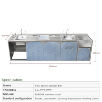 Dispenser Minuman Stainless Steel Lanxin Elektrik Dua Tempat Duduk untuk Bar Koktail 1500W 220-240V Pemanas Komersial Penghangat Makanan