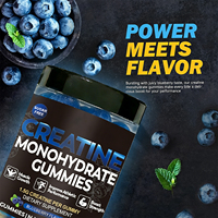 OLLI OEM Private 5000mg Créatine Monohydrate Gummies Sans Sucre Pré-Entraînement Musculaire Faible en Calories Végétalien Halal